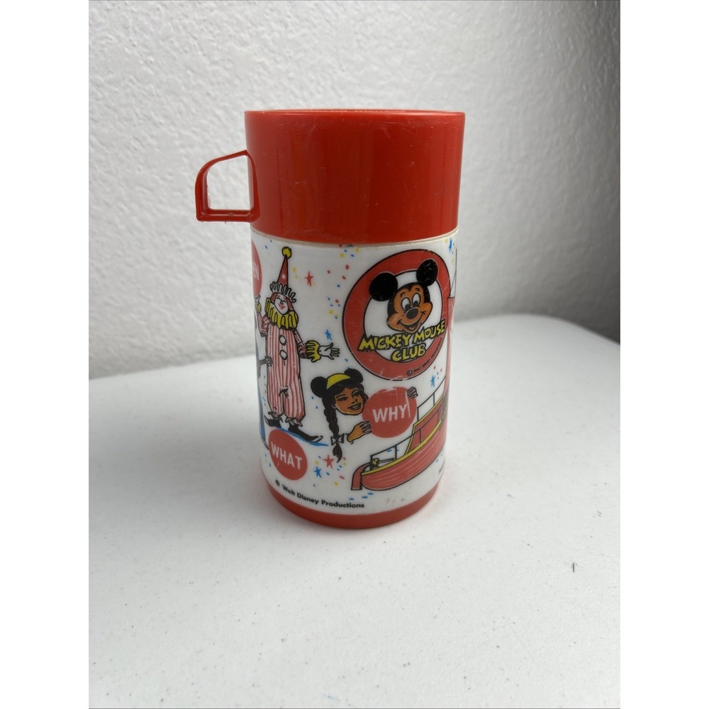 1970s Mickey Mouse Club Thermo Bottle & Cup Top by Aladdin VTG